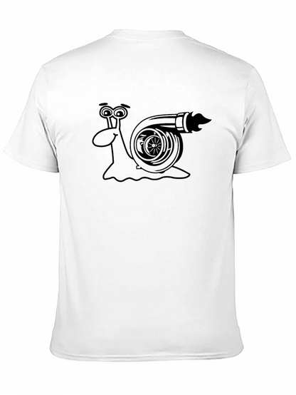 Turbo Snail Funny Graphic Tee - Black Cotton T-Shirt