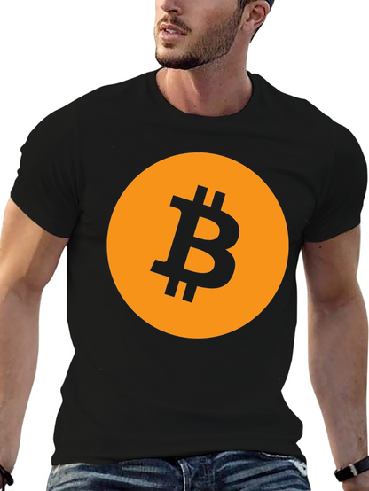 Bitcoin Logo Graphic Tee - Black Crypto T-Shirt