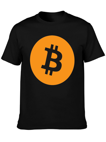 Bitcoin Logo Graphic Tee - Black Crypto T-Shirt