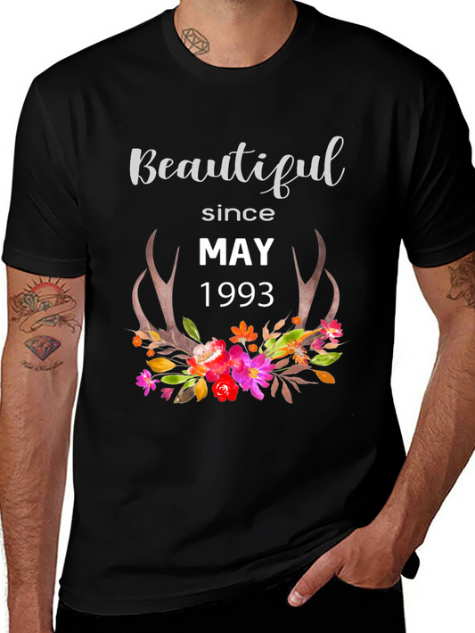 Beautiful Since May 1993 Black T-Shirt