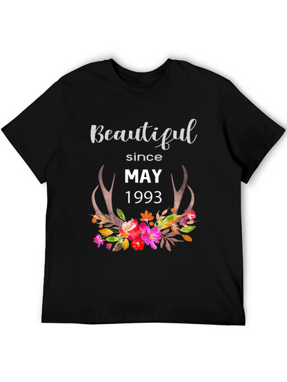 Beautiful Since May 1993 Black T-Shirt