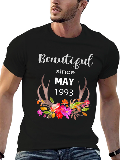 Beautiful Since May 1993 Black T-Shirt