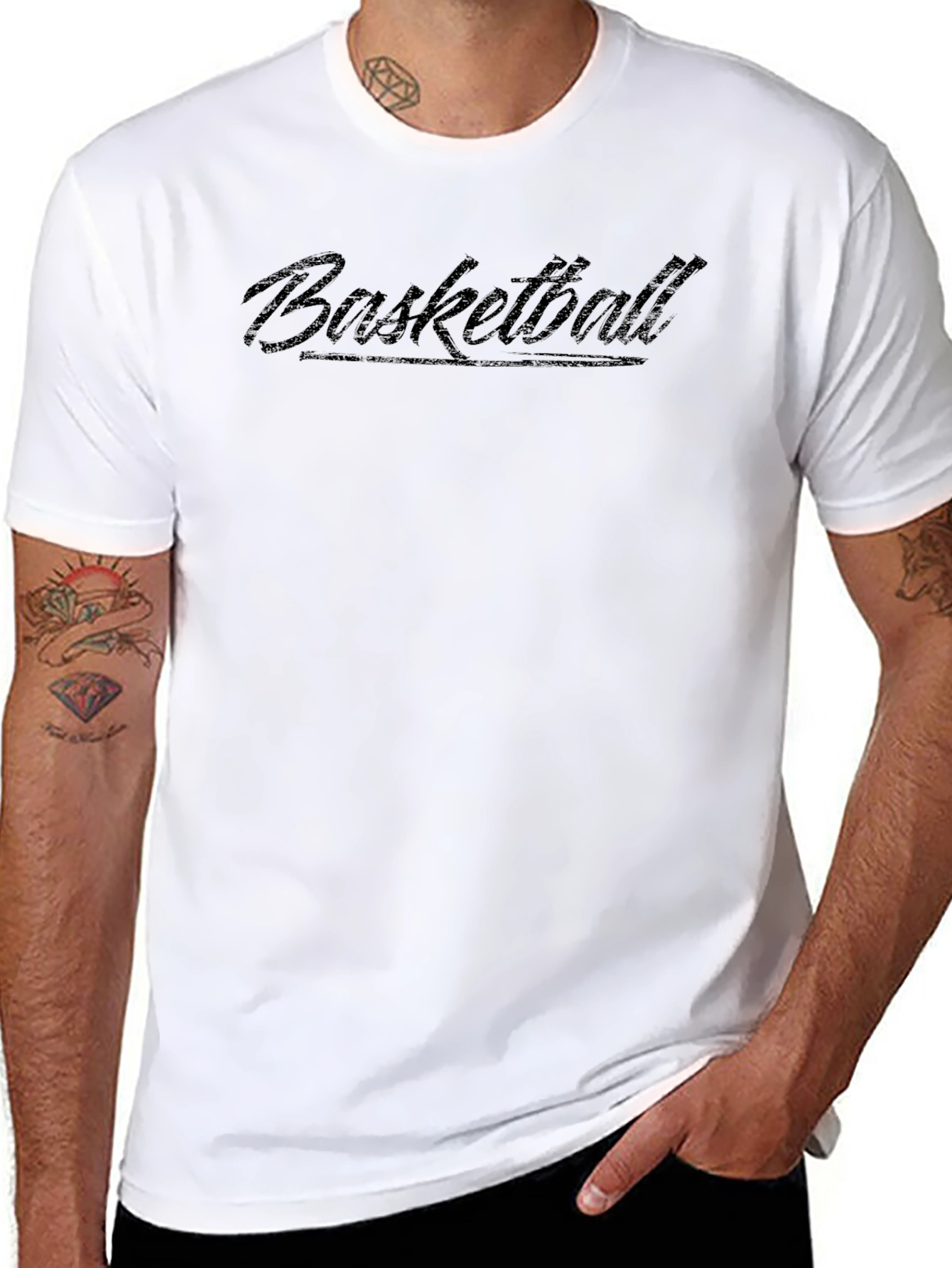 Basketball Graphic Tee - Black Short Sleeve