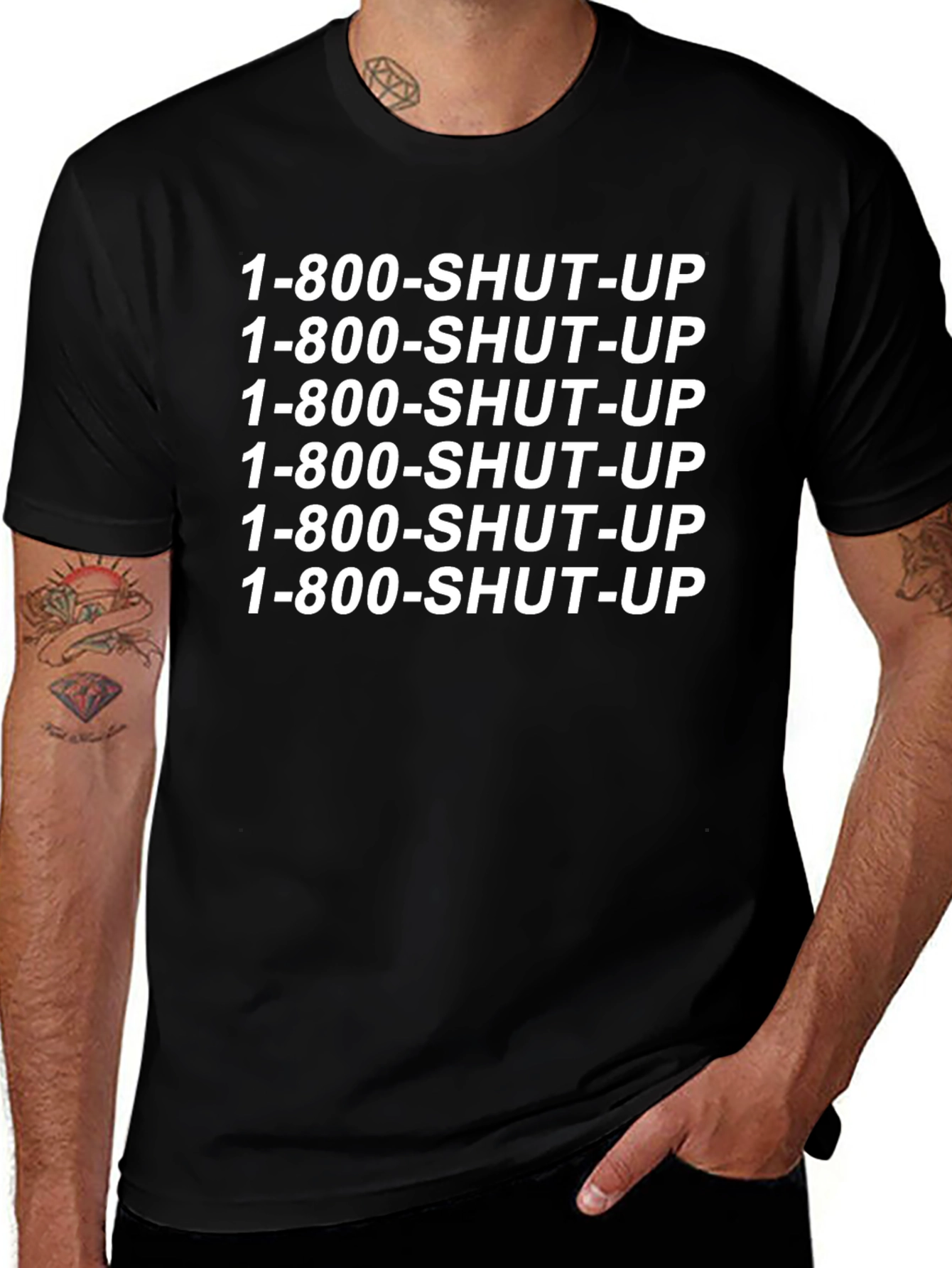 1-800-SHUT-UP Printed T-Shirt