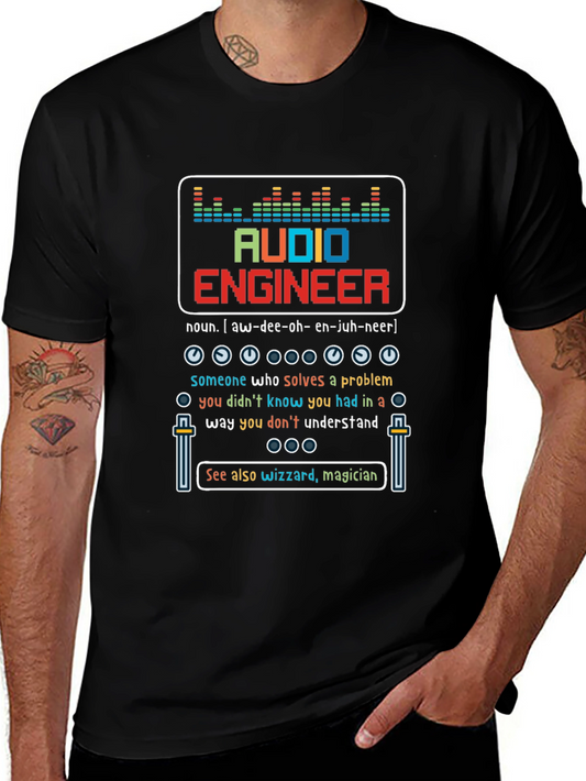 Audio Engineer Definition T-Shirt - Funny Gift for Music Producers