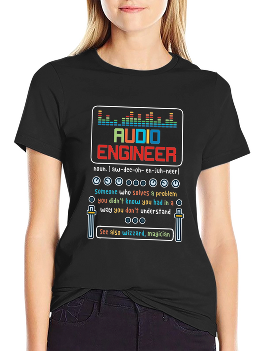 Audio Engineer Definition T-Shirt - Funny Gift for Music Producers
