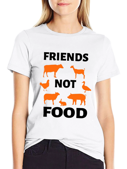 Vegan Friends Not Food Graphic T-Shirt