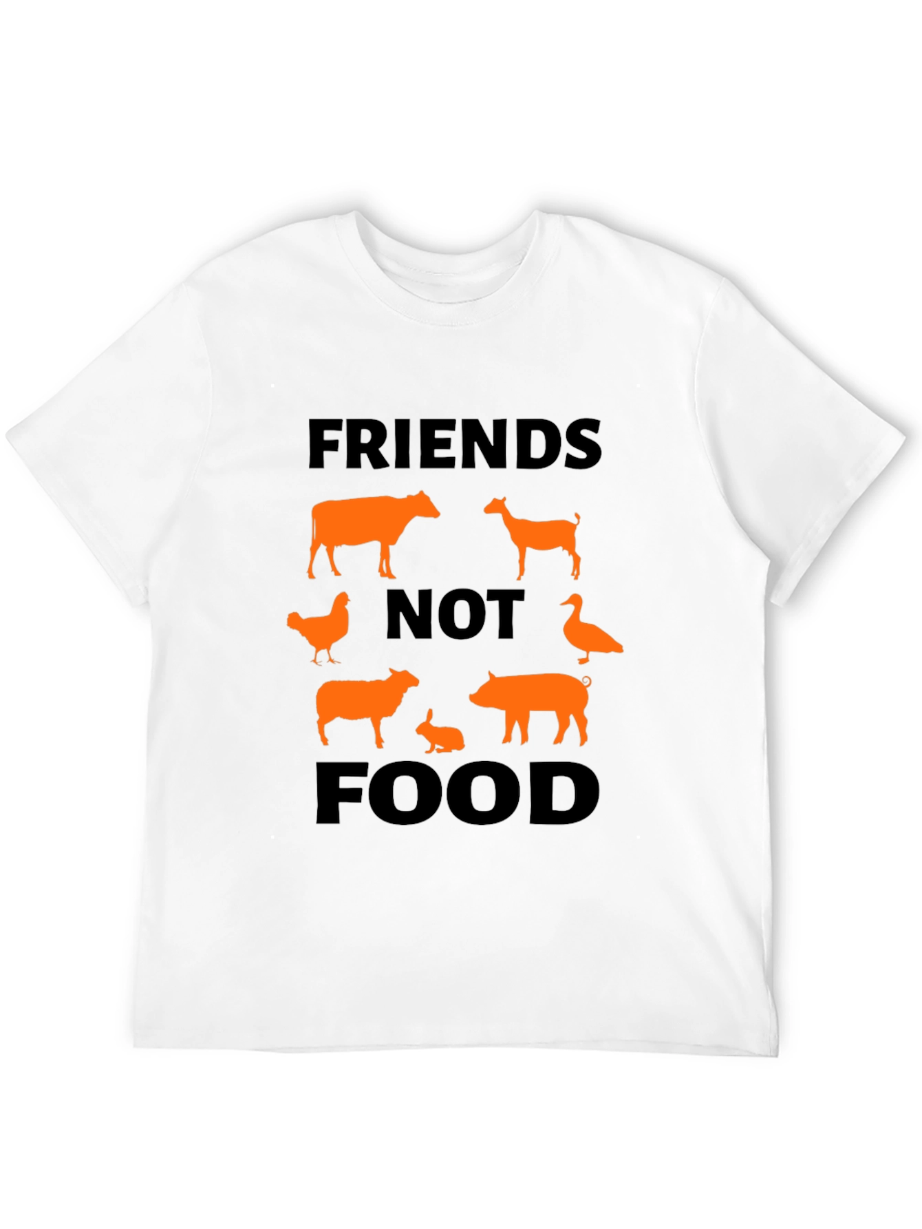 Vegan Friends Not Food Graphic T-Shirt