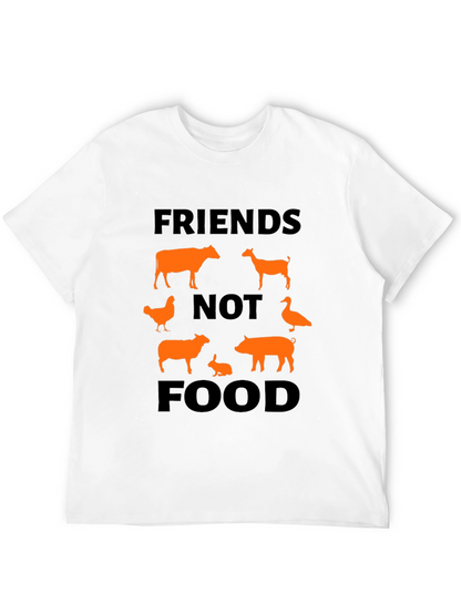 Vegan Friends Not Food Graphic T-Shirt