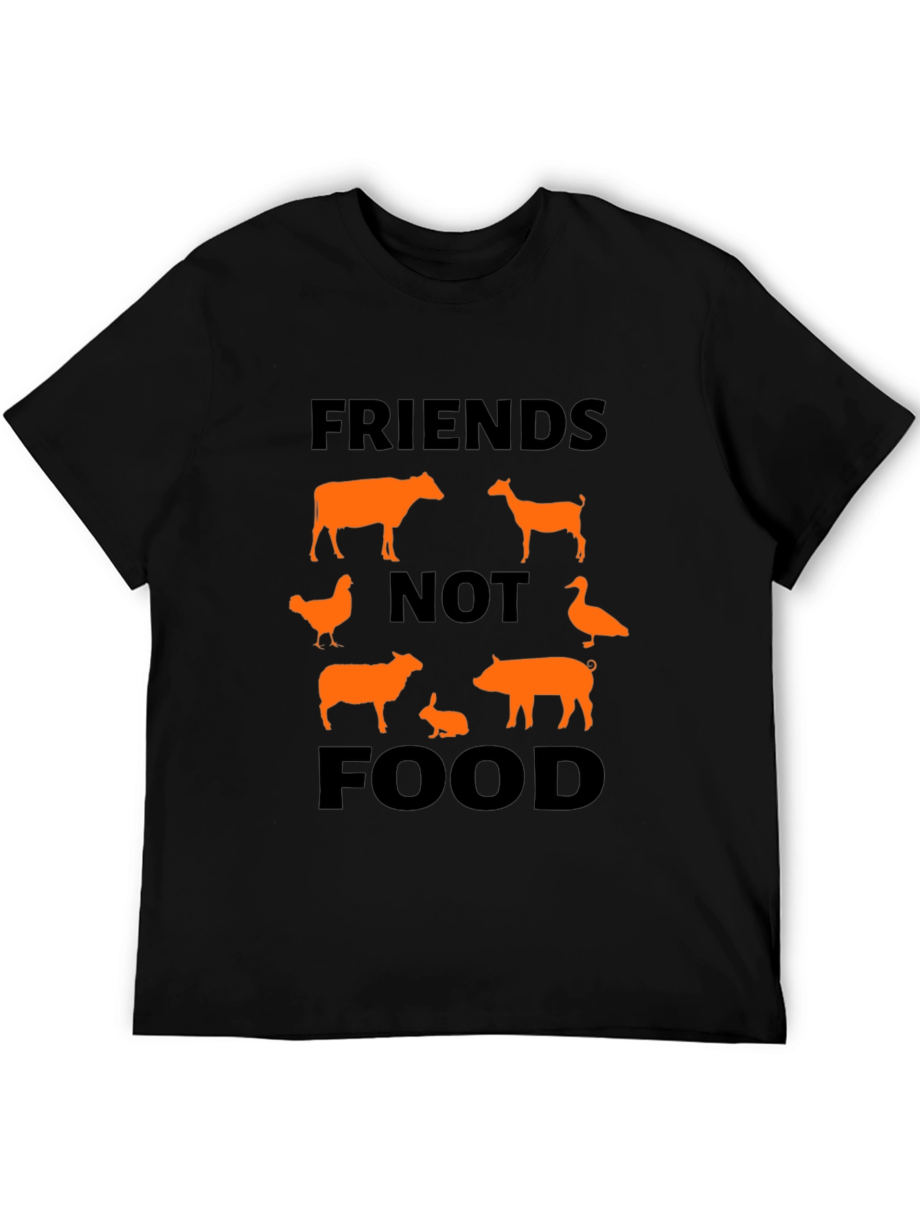 Vegan Friends Not Food Graphic T-Shirt