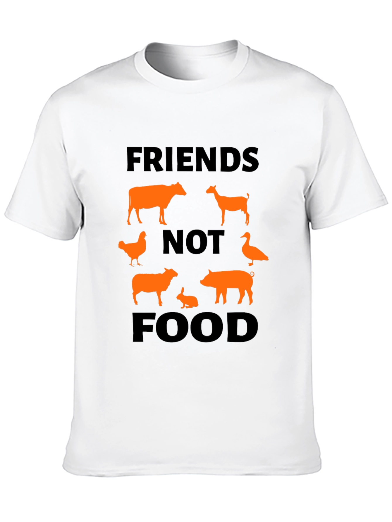 Vegan Friends Not Food Graphic T-Shirt