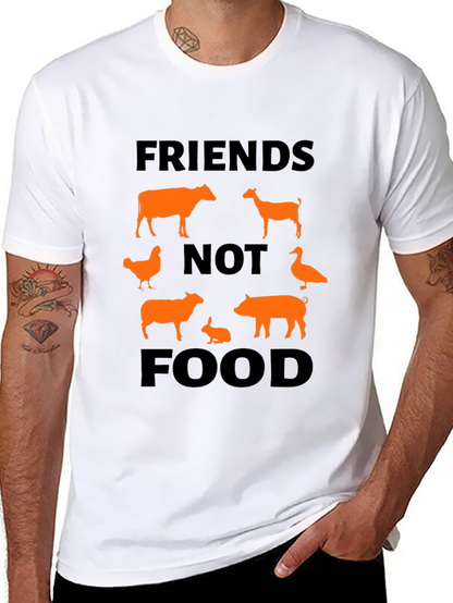 Vegan Friends Not Food Graphic T-Shirt