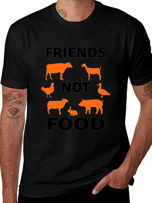 Vegan Friends Not Food Graphic T-Shirt