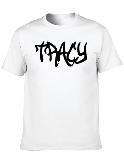 Tracy Graffiti Style Black Tee - Casual Streetwear