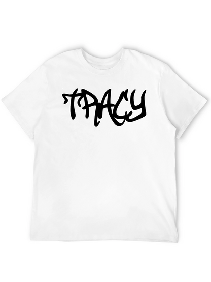 Tracy Graffiti Style Black Tee - Casual Streetwear