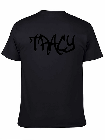 Tracy Graffiti Style Black Tee - Casual Streetwear