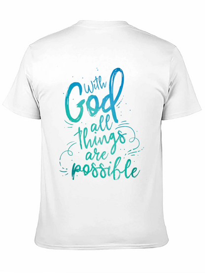 With God All Things Are Possible Black T-Shirt