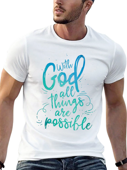 With God All Things Are Possible Black T-Shirt