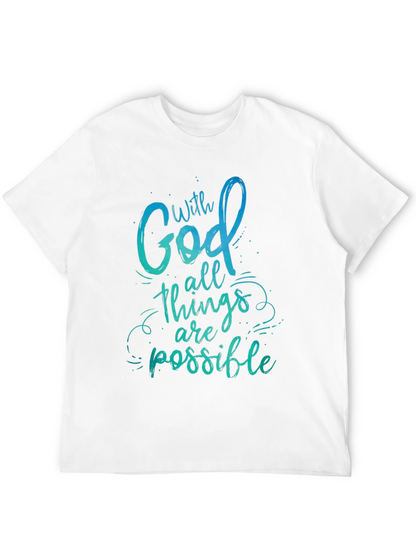 With God All Things Are Possible Black T-Shirt