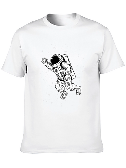 Astronaut Space T-Shirt - Black Cotton Tee