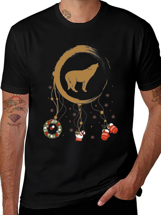 Wolf Christmas Dream Catcher Tee