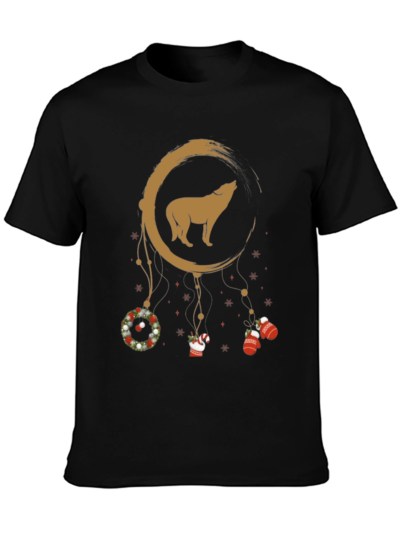 Wolf Christmas Dream Catcher Tee