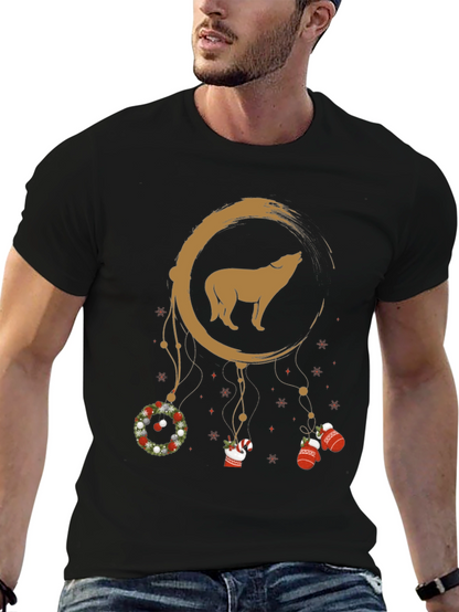 Wolf Christmas Dream Catcher Tee