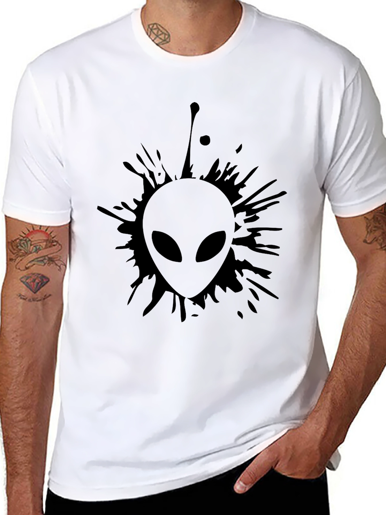Alien Graphic Black T-Shirt