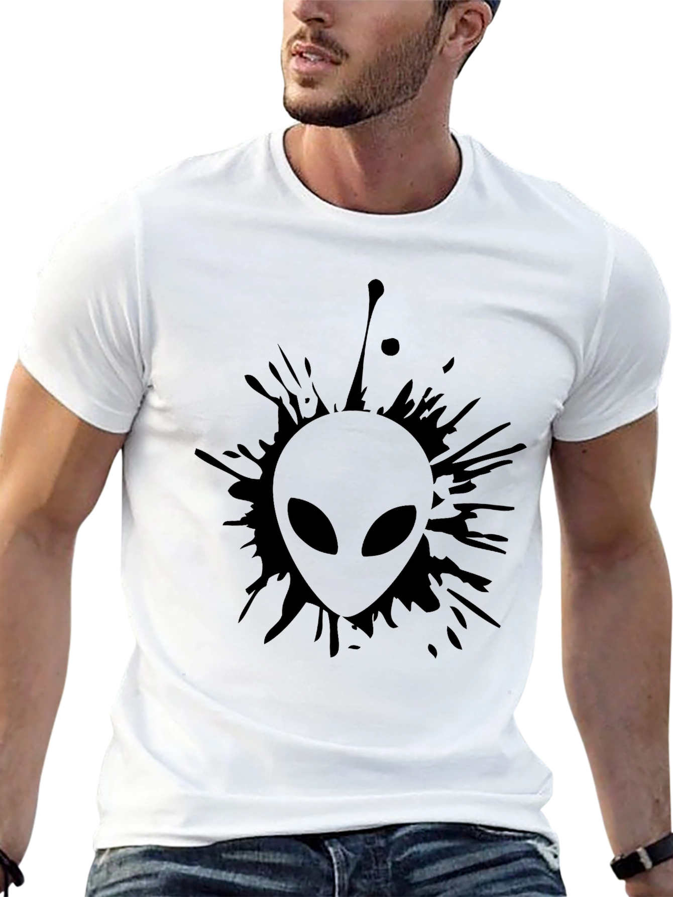 Alien Graphic Black T-Shirt