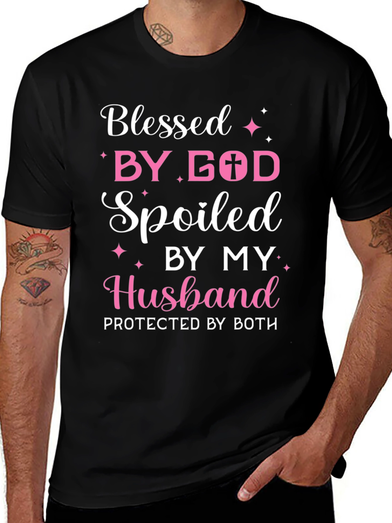 Blessed by God Spoiled by Husband Tee
