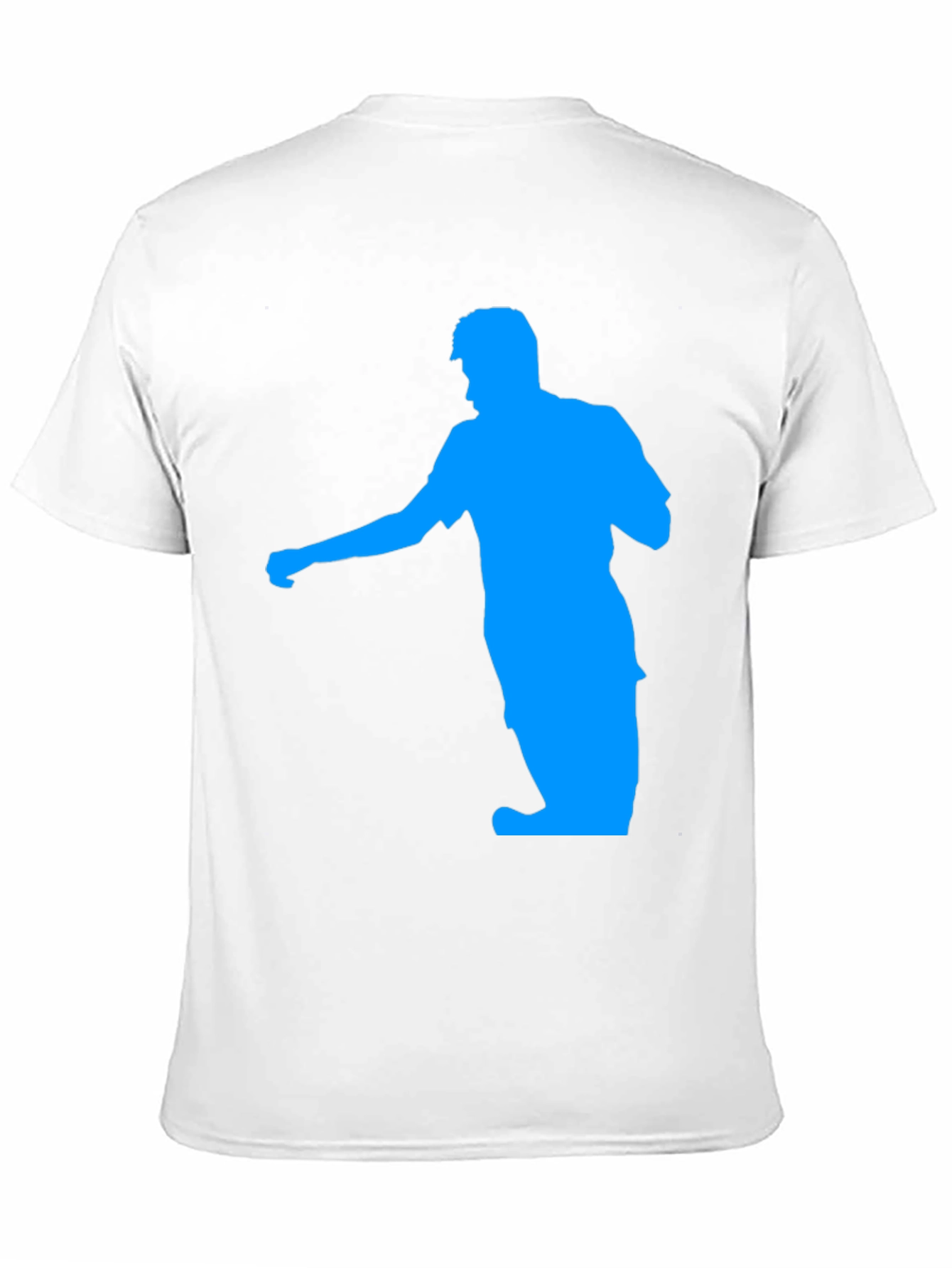 Blue Man Silhouette Black T-Shirt