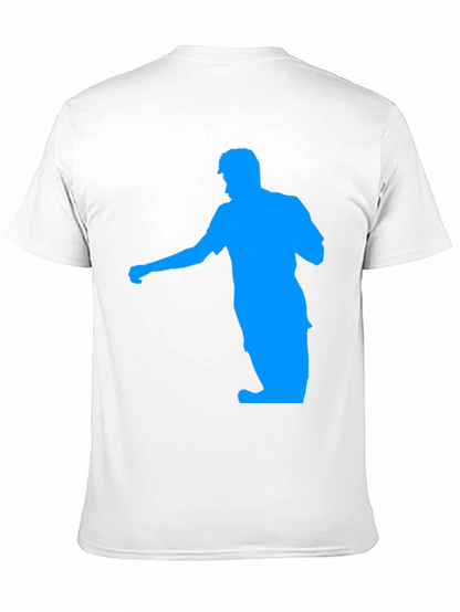 Blue Man Silhouette Black T-Shirt