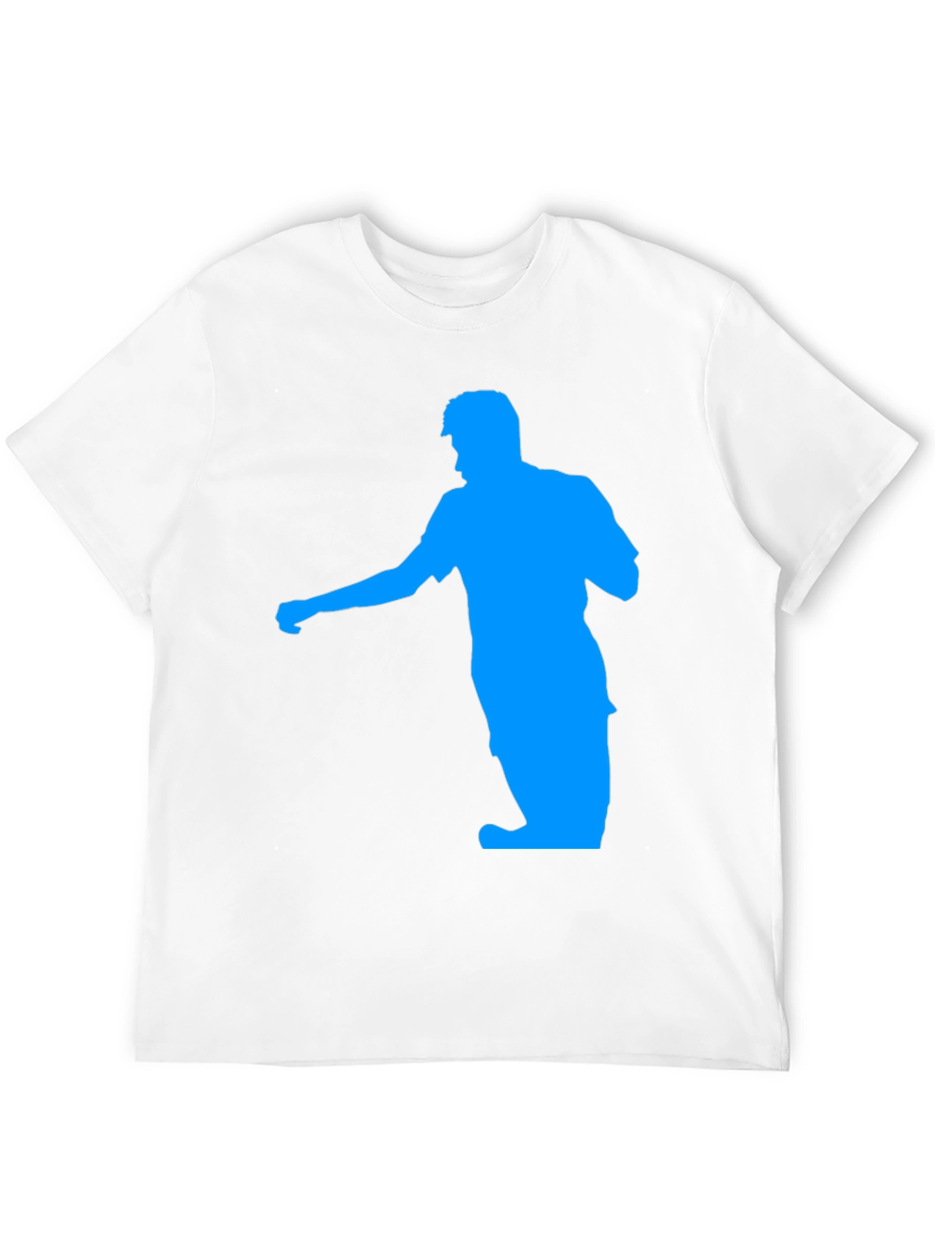 Blue Man Silhouette Black T-Shirt