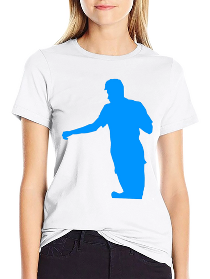 Blue Man Silhouette Black T-Shirt