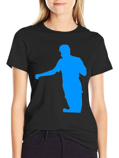 Blue Man Silhouette Black T-Shirt