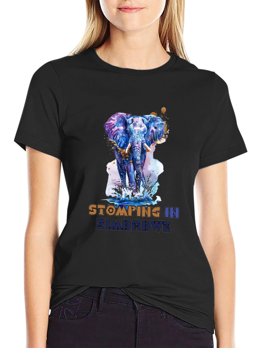 Stomping in Zimbabwe Elephant Graphic Tee