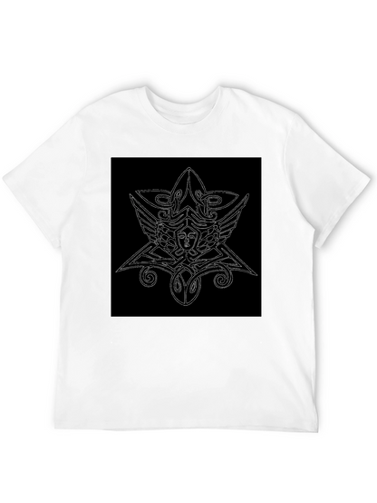 Unique Black T-Shirt with Abstract Graphic Print