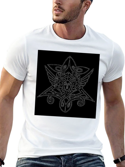 Unique Black T-Shirt with Abstract Graphic Print