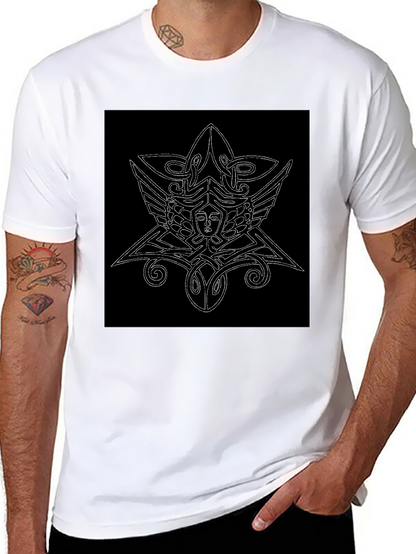 Unique Black T-Shirt with Abstract Graphic Print