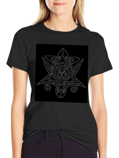 Unique Black T-Shirt with Abstract Graphic Print
