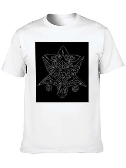 Unique Black T-Shirt with Abstract Graphic Print