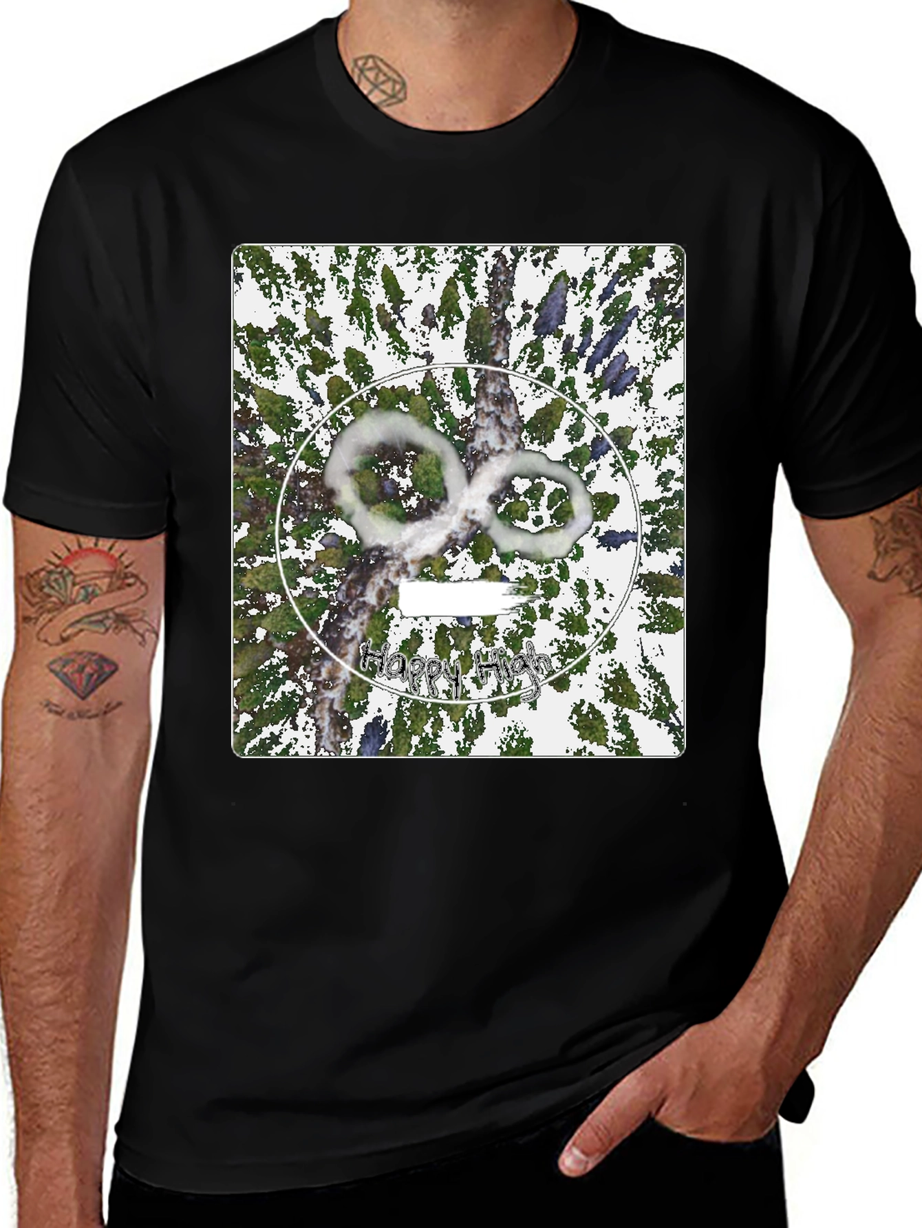 Abstract Graphic Tee - Happy High