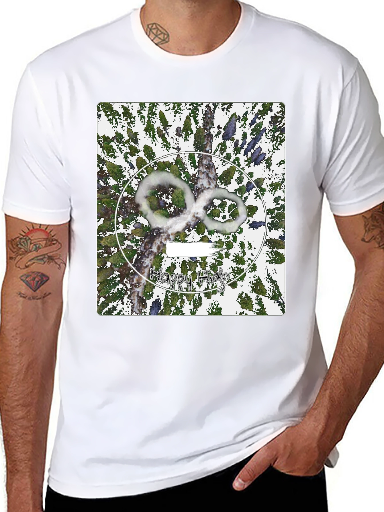 Abstract Graphic Tee - Happy High