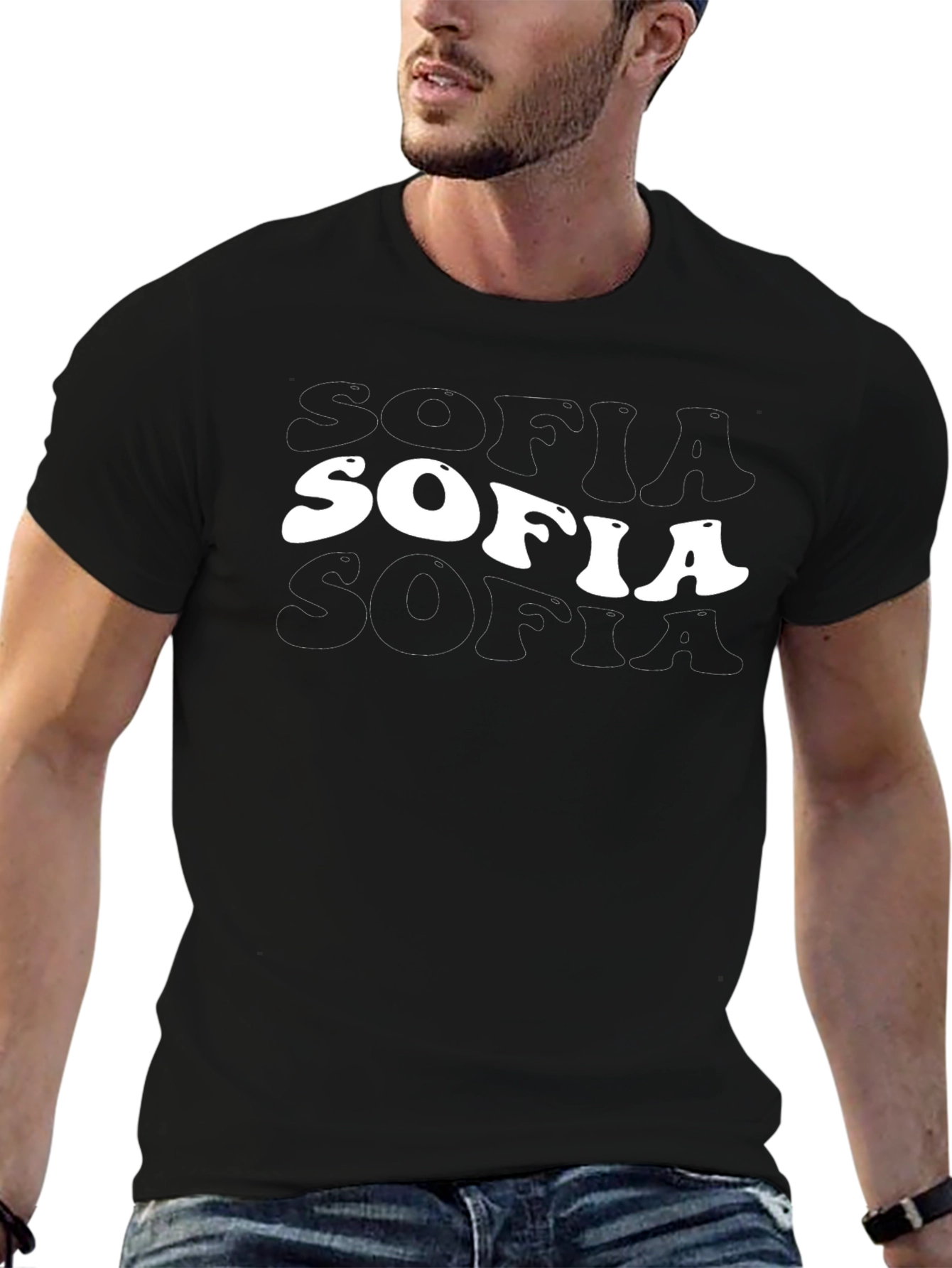 SOFIA Retro Graphic Tee - Classic Black