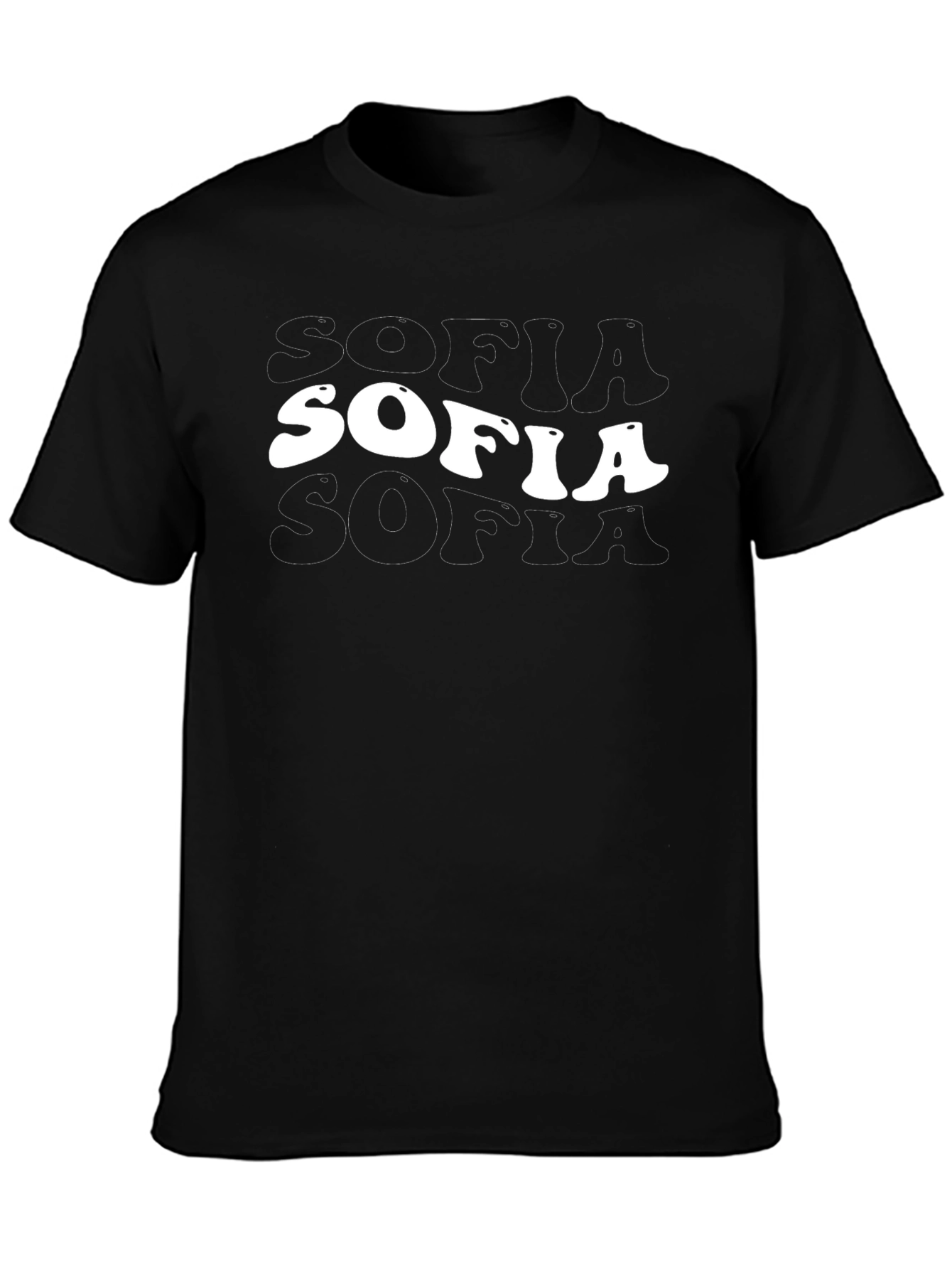 SOFIA Retro Graphic Tee - Classic Black