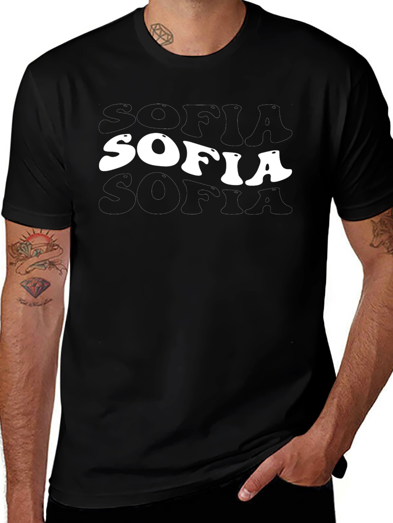 SOFIA Retro Graphic Tee - Classic Black