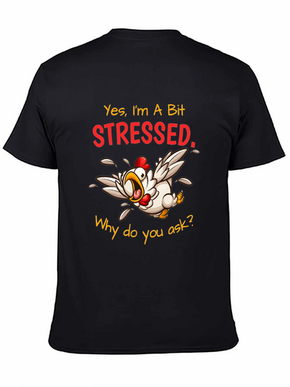 Stressed Chicken Graphic T-Shirt - Funny Animal Tee