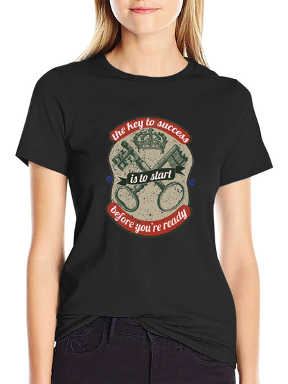 Success Key Graphic T-Shirt - Start Before Ready!