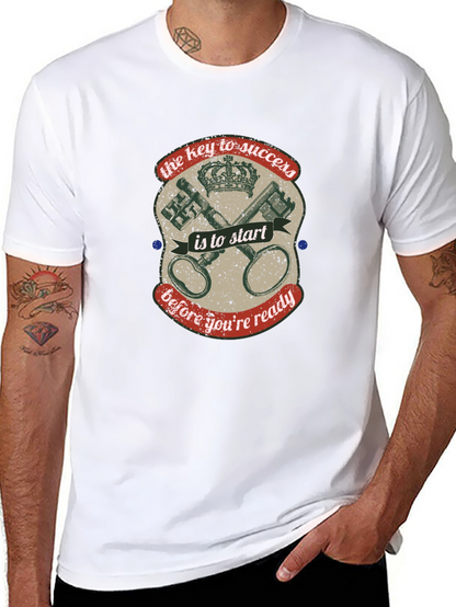 Success Key Graphic T-Shirt - Start Before Ready!