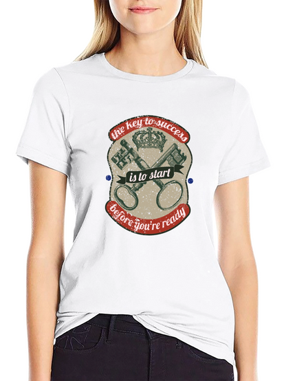 Success Key Graphic T-Shirt - Start Before Ready!